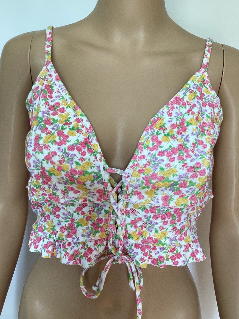 LoveShackFancy Sarai Cami in Fruity Punch Sz S